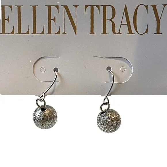 Ellen Tracy Jewelry Ellen Tracy Silver Ball Earrings Poshmark